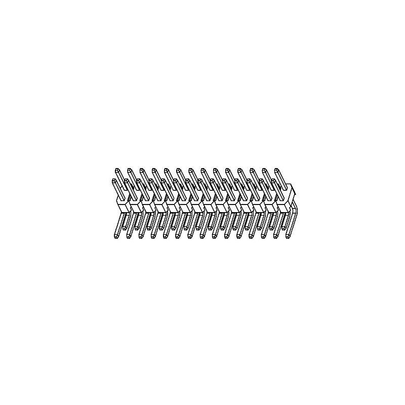 PH2.54*H2.5mm Pin Header Double row right angle series